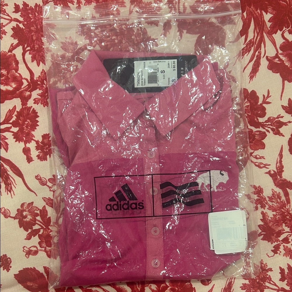 Adidas women’s golf polo fuchsia Pink
